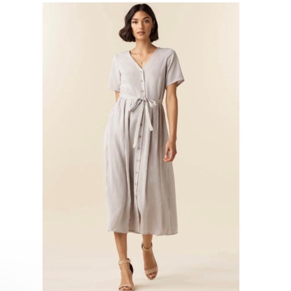 VETTA the button up midi maxi dress